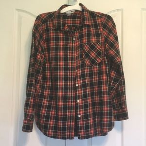 Women’s old navy classic flannel shirt